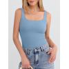 imageANRABESS Tank Top for Women Summer 2026 Double Lined Sleeveless Square Neck Basic Tight Workout Tees ShirtsLight Blue