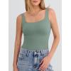 imageANRABESS Tank Top for Women Summer 2026 Double Lined Sleeveless Square Neck Basic Tight Workout Tees ShirtsLight Green