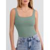 imageANRABESS Tank Top for Women Summer 2026 Double Lined Sleeveless Square Neck Basic Tight Workout Tees ShirtsLight Green