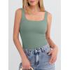 imageANRABESS Tank Top for Women Summer 2026 Double Lined Sleeveless Square Neck Basic Tight Workout Tees ShirtsLight Green