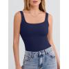 imageANRABESS Tank Top for Women Summer 2026 Double Lined Sleeveless Square Neck Basic Tight Workout Tees ShirtsNavy Blue