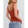 imageANRABESS Tank Top for Women Summer 2026 Double Lined Sleeveless Square Neck Basic Tight Workout Tees ShirtsOrange