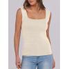 imageANRABESS Tank Tops for Women 2026 Summer Square Neck Sleeveless Rib Knit Basic Slim Fit Shirts Casual Basic Workout ClothesBeige