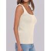 imageANRABESS Tank Tops for Women 2026 Summer Square Neck Sleeveless Rib Knit Basic Slim Fit Shirts Casual Basic Workout ClothesBeige