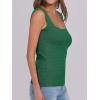 imageANRABESS Tank Tops for Women 2026 Summer Square Neck Sleeveless Rib Knit Basic Slim Fit Shirts Casual Basic Workout ClothesGreen
