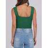 imageANRABESS Tank Tops for Women 2026 Summer Square Neck Sleeveless Rib Knit Basic Slim Fit Shirts Casual Basic Workout ClothesGreen
