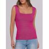 imageANRABESS Tank Tops for Women 2026 Summer Square Neck Sleeveless Rib Knit Basic Slim Fit Shirts Casual Basic Workout ClothesHot Pink