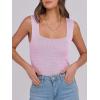 imageANRABESS Tank Tops for Women 2026 Summer Square Neck Sleeveless Rib Knit Basic Slim Fit Shirts Casual Basic Workout ClothesLight Pink