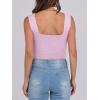 imageANRABESS Tank Tops for Women 2026 Summer Square Neck Sleeveless Rib Knit Basic Slim Fit Shirts Casual Basic Workout ClothesLight Pink