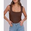 imageANRABESS Tank Tops for Women 2026 Summer Square Neck Sleeveless Rib Knit Basic Slim Fit Shirts Casual Basic Workout ClothesRed Brown