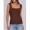 imageANRABESS Tank Tops for Women 2026 Summer Square Neck Sleeveless Rib Knit Basic Slim Fit Shirts Casual Basic Workout ClothesRed Brown