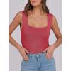 imageANRABESS Tank Tops for Women 2026 Summer Square Neck Sleeveless Rib Knit Basic Slim Fit Shirts Casual Basic Workout ClothesWatermelon Red