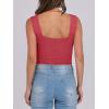 imageANRABESS Tank Tops for Women 2026 Summer Square Neck Sleeveless Rib Knit Basic Slim Fit Shirts Casual Basic Workout ClothesWatermelon Red