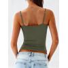 imageANRABESS Tank Tops for Women Square Neck Adjustable Spaghetti Strap Double Lined Camisole Tops Summer Basic Cami ShirtsArmy Green