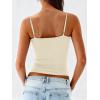 imageANRABESS Tank Tops for Women Square Neck Adjustable Spaghetti Strap Double Lined Camisole Tops Summer Basic Cami ShirtsBeige