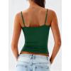 imageANRABESS Tank Tops for Women Square Neck Adjustable Spaghetti Strap Double Lined Camisole Tops Summer Basic Cami ShirtsDark Green