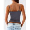 imageANRABESS Tank Tops for Women Square Neck Adjustable Spaghetti Strap Double Lined Camisole Tops Summer Basic Cami ShirtsGrey