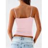 imageANRABESS Tank Tops for Women Square Neck Adjustable Spaghetti Strap Double Lined Camisole Tops Summer Basic Cami ShirtsLight Pink
