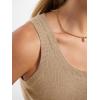 imageANRABESS Tank Tops for Women Wool Blend Sweaters Sleeveless Casual Summer Fitted Shirts 2026 Spring Beach Vacation ClothesCamel