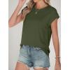 imageANRABESS Women Cap Sleeve Tops 2026 Trendy Summer Loose Fit Cute Basic T Shirts Business Dressy Casual Outfits ClothesArmy Green