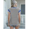 imageANRABESS Women Cap Sleeve Tops 2026 Trendy Summer Loose Fit Cute Basic T Shirts Business Dressy Casual Outfits ClothesBlack White Stripe