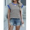 imageANRABESS Women Cap Sleeve Tops 2026 Trendy Summer Loose Fit Cute Basic T Shirts Business Dressy Casual Outfits ClothesBlack White Stripe