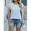 imageANRABESS Women Cap Sleeve Tops 2026 Trendy Summer Loose Fit Cute Basic T Shirts Business Dressy Casual Outfits ClothesBlue Stripe