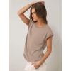 imageANRABESS Women Cap Sleeve Tops 2026 Trendy Summer Loose Fit Cute Basic T Shirts Business Dressy Casual Outfits ClothesKhaki