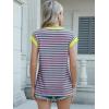 imageANRABESS Women Cap Sleeve Tops 2026 Trendy Summer Loose Fit Cute Basic T Shirts Business Dressy Casual Outfits ClothesRose Green Stripe
