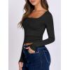 imageANRABESS Women Double Lined Long Sleeve Crop Tops Shirts Square Neck Tight Fitted Going Out TShirt Basic Tee Outfits 2026Black