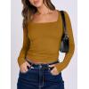 imageANRABESS Women Double Lined Long Sleeve Crop Tops Shirts Square Neck Tight Fitted Going Out TShirt Basic Tee Outfits 2026Caramel