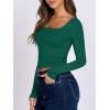 imageANRABESS Women Double Lined Long Sleeve Crop Tops Shirts Square Neck Tight Fitted Going Out TShirt Basic Tee Outfits 2026Forest Green