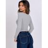 imageANRABESS Women Double Lined Long Sleeve Crop Tops Shirts Square Neck Tight Fitted Going Out TShirt Basic Tee Outfits 2026Grey