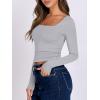 imageANRABESS Women Double Lined Long Sleeve Crop Tops Shirts Square Neck Tight Fitted Going Out TShirt Basic Tee Outfits 2026Grey