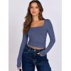 imageANRABESS Women Double Lined Long Sleeve Crop Tops Shirts Square Neck Tight Fitted Going Out TShirt Basic Tee Outfits 2026Haze Blue