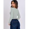 imageANRABESS Women Double Lined Long Sleeve Crop Tops Shirts Square Neck Tight Fitted Going Out TShirt Basic Tee Outfits 2026Light Green