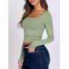 imageANRABESS Women Double Lined Long Sleeve Crop Tops Shirts Square Neck Tight Fitted Going Out TShirt Basic Tee Outfits 2026Pea Green