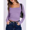 imageANRABESS Women Double Lined Long Sleeve Crop Tops Shirts Square Neck Tight Fitted Going Out TShirt Basic Tee Outfits 2026Purple