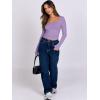 imageANRABESS Women Double Lined Long Sleeve Crop Tops Shirts Square Neck Tight Fitted Going Out TShirt Basic Tee Outfits 2026Purple
