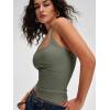 imageANRABESS Women Halter Crop Tank Tops V Neck Backless Ribbed Fitted Sleeveless Cami Shirts 2026 Summer Workout Gym ClothesArmy Green
