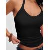 imageANRABESS Women Halter Crop Tank Tops V Neck Backless Ribbed Fitted Sleeveless Cami Shirts 2026 Summer Workout Gym ClothesBlack
