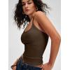 imageANRABESS Women Halter Crop Tank Tops V Neck Backless Ribbed Fitted Sleeveless Cami Shirts 2026 Summer Workout Gym ClothesCoffee