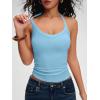 imageANRABESS Women Halter Crop Tank Tops V Neck Backless Ribbed Fitted Sleeveless Cami Shirts 2026 Summer Workout Gym ClothesLight Blue