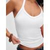 imageANRABESS Women Halter Crop Tank Tops V Neck Backless Ribbed Fitted Sleeveless Cami Shirts 2026 Summer Workout Gym ClothesWhite