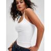 imageANRABESS Women Halter Crop Tank Tops V Neck Backless Ribbed Fitted Sleeveless Cami Shirts 2026 Summer Workout Gym ClothesWhite