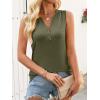 imageANRABESS Women Henley Tank Sleeveless Tops 2026 Casual Summer Work ShirtsArmy Green