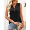 imageANRABESS Women Henley Tank Sleeveless Tops 2026 Casual Summer Work ShirtsBlack