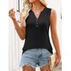 imageANRABESS Women Henley Tank Sleeveless Tops 2026 Casual Summer Work ShirtsBlack