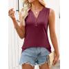 imageANRABESS Women Henley Tank Sleeveless Tops 2026 Casual Summer Work ShirtsBurgundy