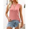 imageANRABESS Women Henley Tank Sleeveless Tops 2026 Casual Summer Work ShirtsCoral